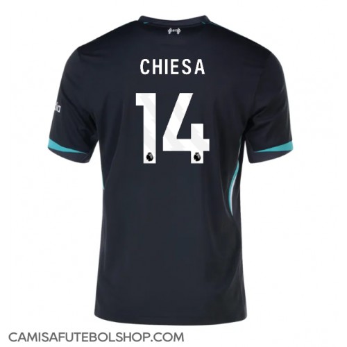 Camisa de time de futebol Liverpool Federico Chiesa #14 Replicas 2º Equipamento 2024-25 Manga Curta